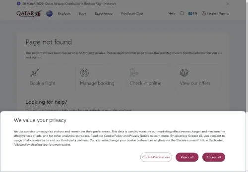 Qatar Airways Abril 2026