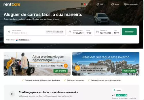 Rent Cars Fevereiro 2026