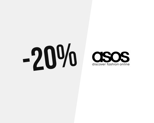 20% de desconto nos produtos selecionados na Asos