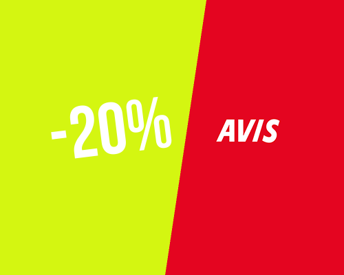 20% de desconto na Avis