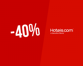 Até 40% de desconto na Hoteis.com