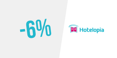 6% desconto em todas as reservas na Hotelopia