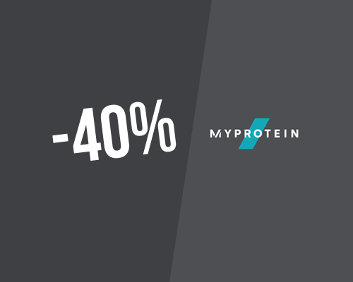 24 horas ! 40% de desconto em tudo + Envios Grátis na Myprotein