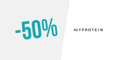Até 50% de desconto nos produtos em promoção na MyProtein