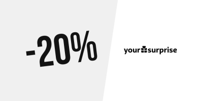 20% de desconto na YourSurprise — Subscreva a newsletter